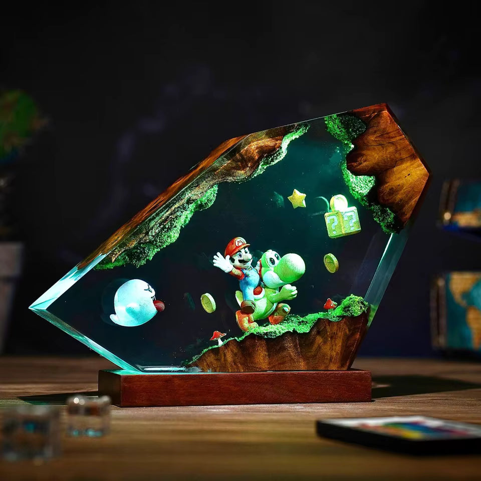 Mario Cartoon Anime Figure Table Lamp