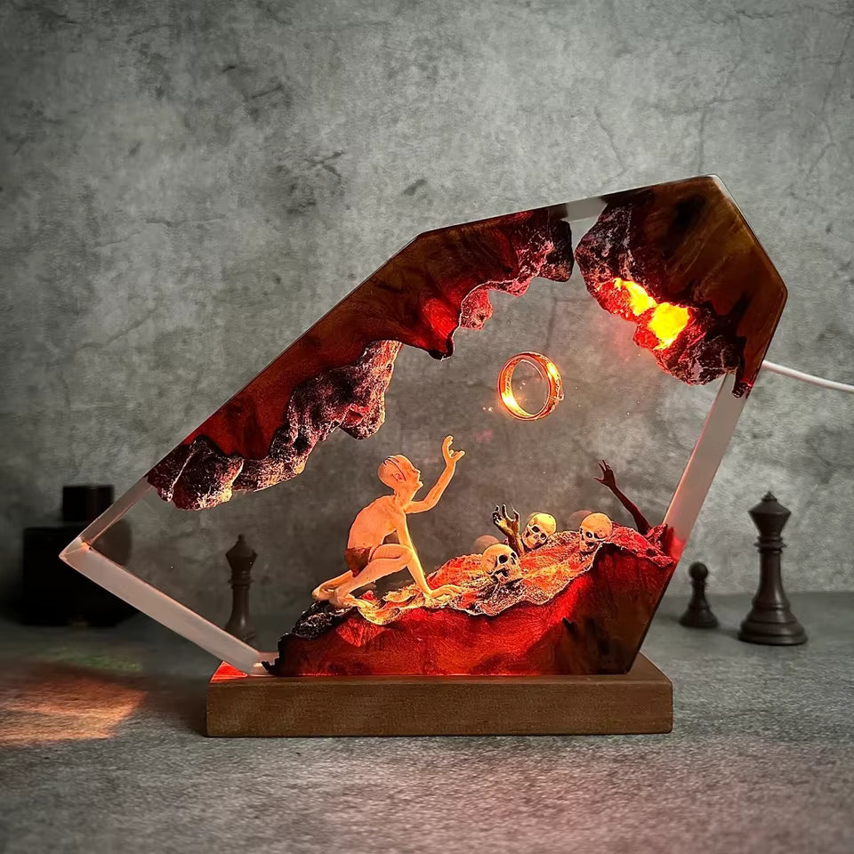 Gollum Power Ring Epoxy Table Lamp