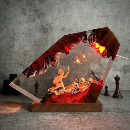 Gollum Power Ring Epoxy Table Lamp