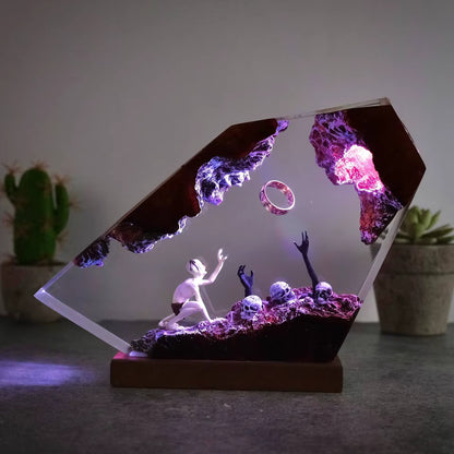 Gollum Power Ring Epoxy Table Lamp